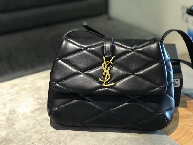 Yves Saint Laurent Diamond Pattern Quilted Metal Logo