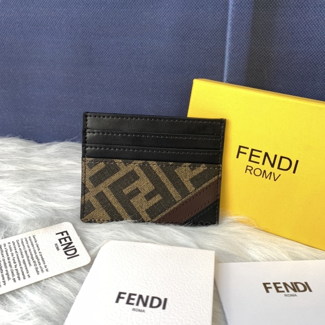 Fendi Embossed Gray F Is Fendi Card Holder Code: F8M0269