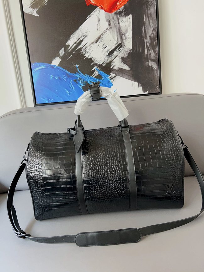 Louis Vuitton Keepall50 Crocodile Travel Bag