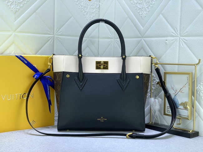 Louis Vuitton On My Side Bag Code: M53826黑色刺绣/M53825杏色刺绣/M/M53824老花配大红/M55933老花配蓝/Mm53823老花配黑色m58485灰褐色/M55302绿色
