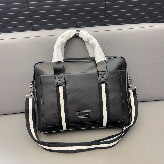 Bally Black And White Ribbon Briefcase Men S Crossbody Handbag