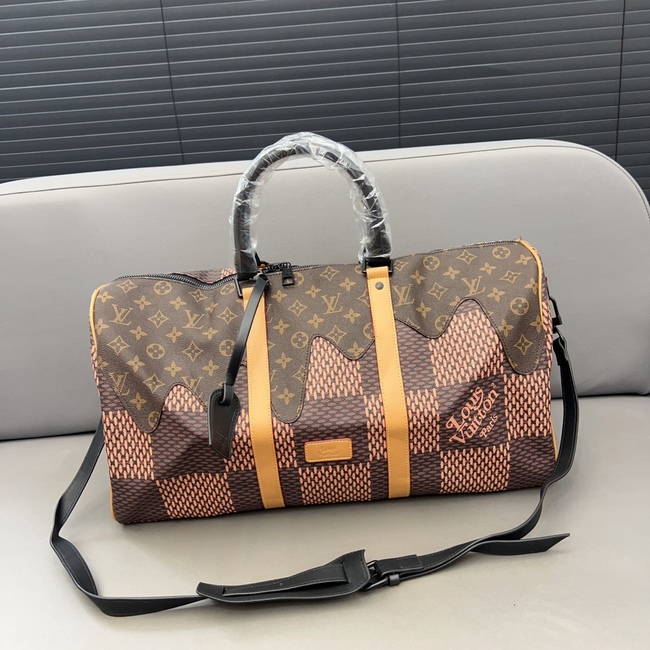 Louis Vuitton Keepall50 Nigo Patchwork Travel Bag