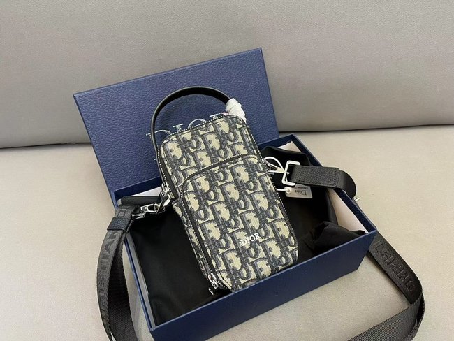 Dior Embroidered Knitted Mobile Phone Bag 