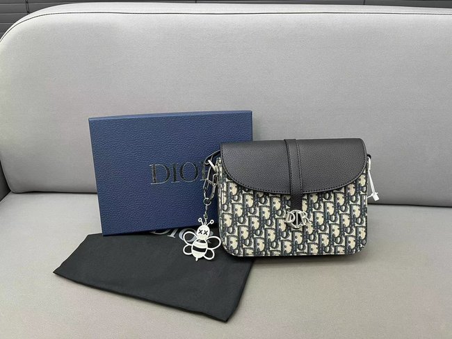 Dior Denim Flap Messenger Bag 