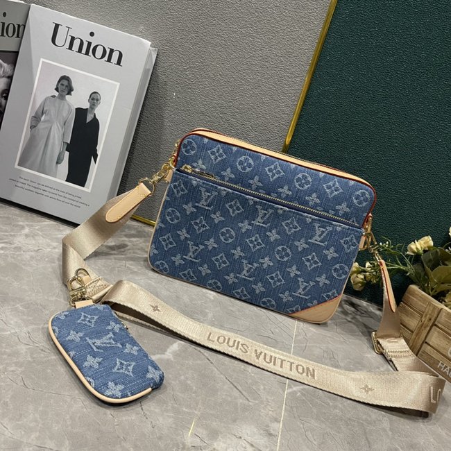 Louis Vuitton Denim Denim New Trio Messenger Bag Code: M69443