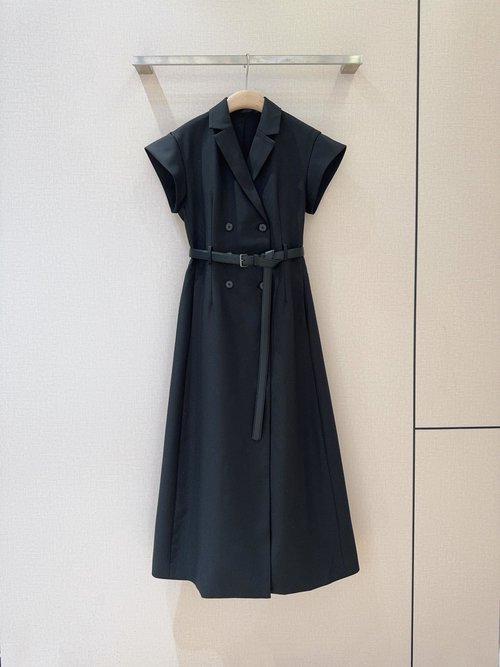 Dior New Simple Solid-Color Dress with Suit Elements