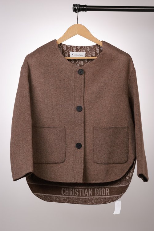 Chanel Practical Short Wool Overcoat with Round Collar, Three Colors, Includes Dust Bag