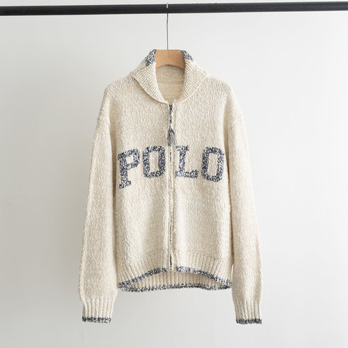 Polo Ralph Lauren Relaxed-Fit Cotton Sweater with Logo and Contrast Trim