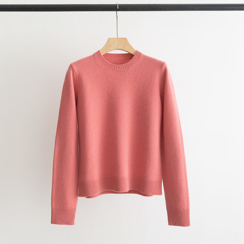 Max Mara Versatile Round - neck Cashmere Blend Sweater in Subtle Colors (Yellow, Pink, Blue & Camel)