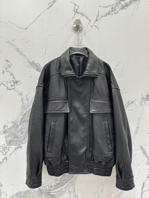 Yves Saint Laurent Cool Retro Turkish Lambskin Motorcycle Jacket with Custom Hardware
