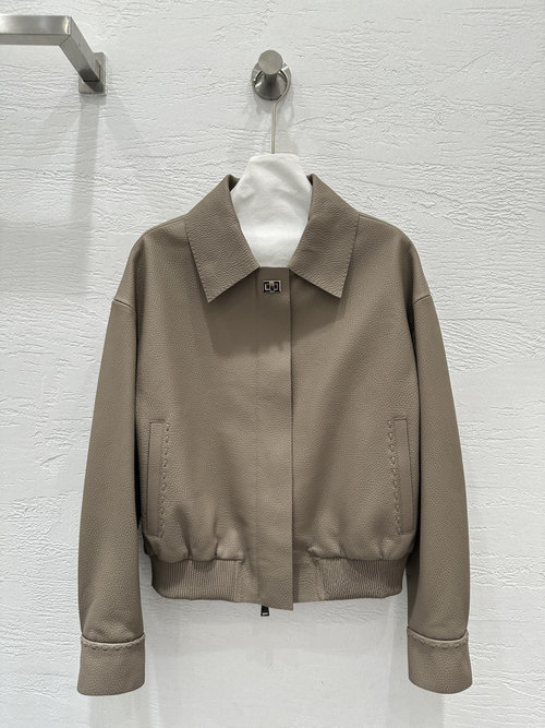 Fendi Exclusive Lambskin Jacket with Metal Buttons