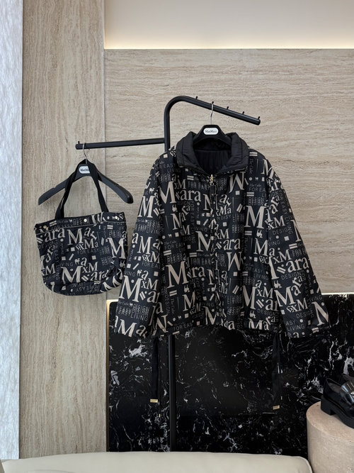 Max Mara Zippered Reversible Camel Hair and Silk Blend Long Cotton Jacket