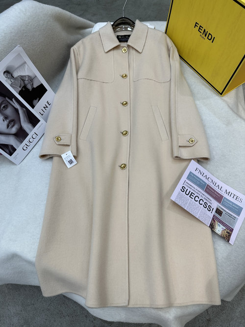 Loro Piana Double-sided Cashmere Coat in Classic Colors, 100% Cashmere