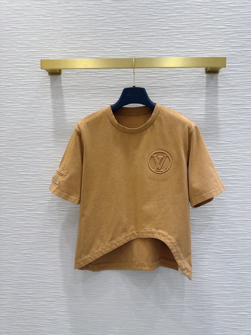 Louis Vuitton High-Density T-Shirt with Exquisite Details, Simple and Elegant