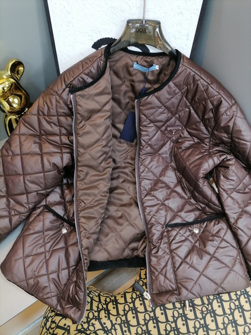 Prada Custom Down Jacket with Logo Decoration