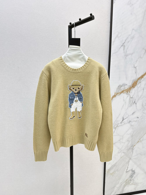 Loro Piana Teddy Sweater with Leather Jacket Details