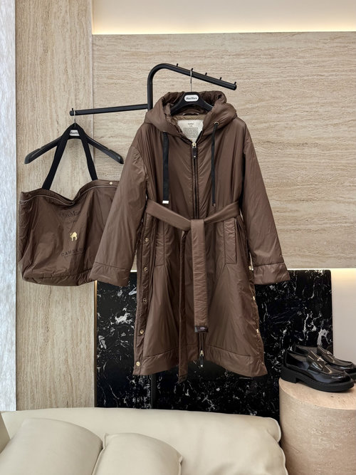 Max Mara Camel Hair and Silk Blend Long Sleeve Coat in Multiple Colors