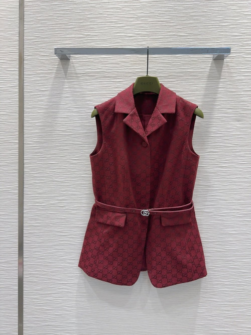 Gucci New Custom Fabric Garment with Tailored Fit and Vintage Charm