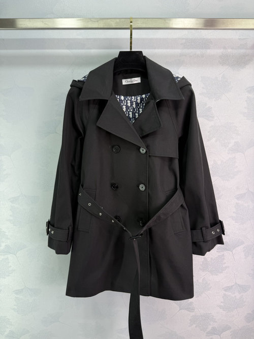 Dior Custom Imported Windbreaker with Logo, Collar and Belt