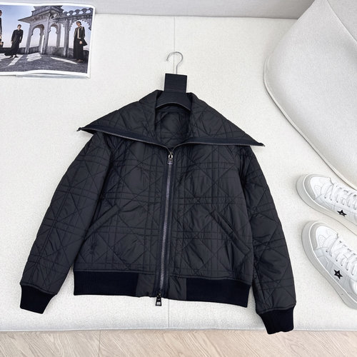 Dior Navy Bee Embroidery Cotton Jacket with Warm Vibe