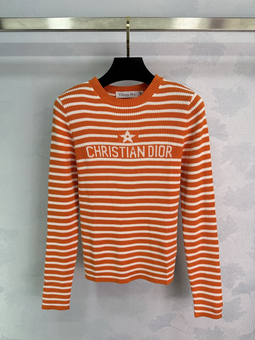 Dior Star Jacquard Stripe Knit Long Sleeve, Creating a Timeless Look