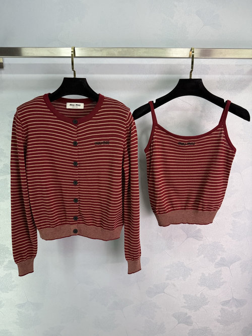 Miu Miu Timeless Striped Knit Two-Piece: Versatile Design