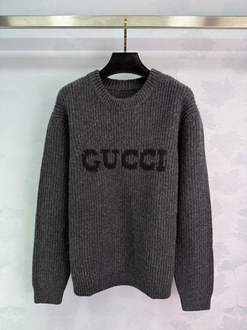 Louis Vuitton Letter Jacquard Sweater, Custom Version with Exquisite Embroidery