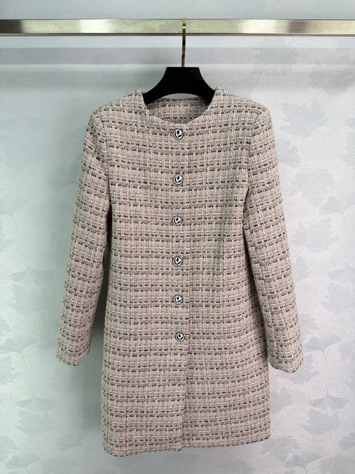 Chanel French Tweed Coat with High-End Design
