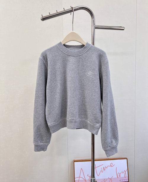 Prada Custom Cotton Hoodie and Pants Set with Embroidered Logo for a Refined Style