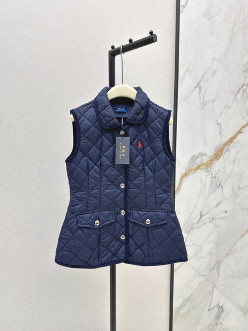 Polo Ralph Lauren Exclusive Cotton Vest with Embroidery and Adjustable Waist