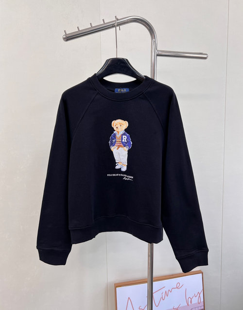 Polo Ralph Lauren Cute Bear Print Crew Neck Sweatshirt with a Unique Design
