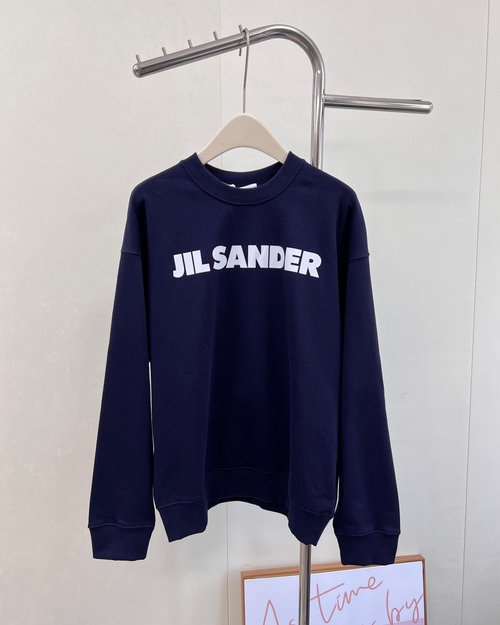 Jil Sanders Casual and Versatile Crew Neck Sweatshirt with Letter Print