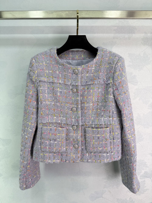Chanel Autumn Tweed Blazer and Skirt Set, Elegant