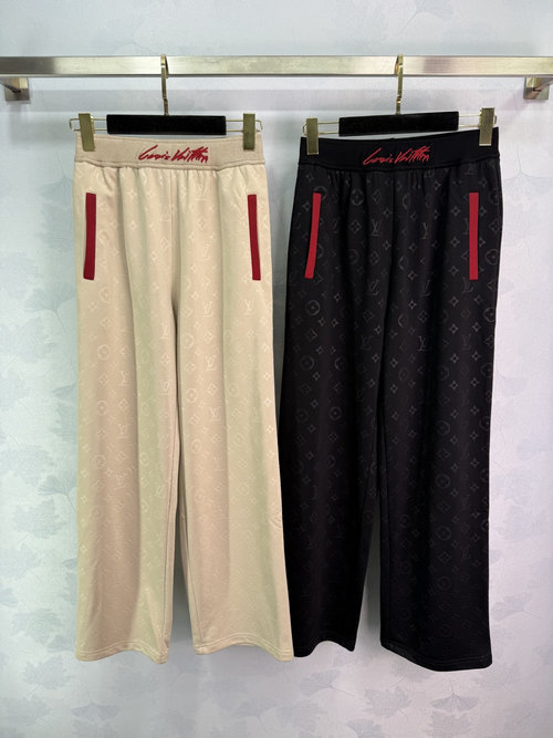 Louis Vuitton Casual Jacquard Trousers with Drawstring