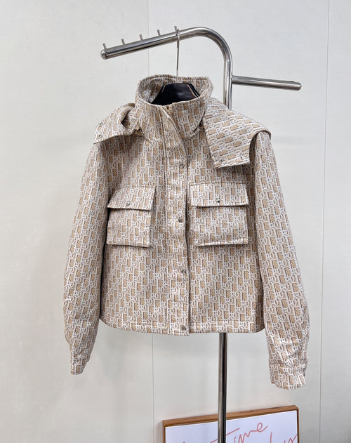 Dior Classic Needle-embroidered Jacquard Short Jacket, Elegant and Luxurious
