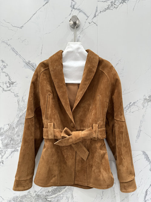 Hermes Exclusive Minimalist High - End H - Shaped Suede Leather Suit