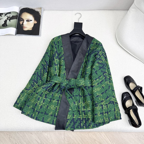 Bottega Veneta Leather-Trimmed Knit Blazer, Elegant and High-End