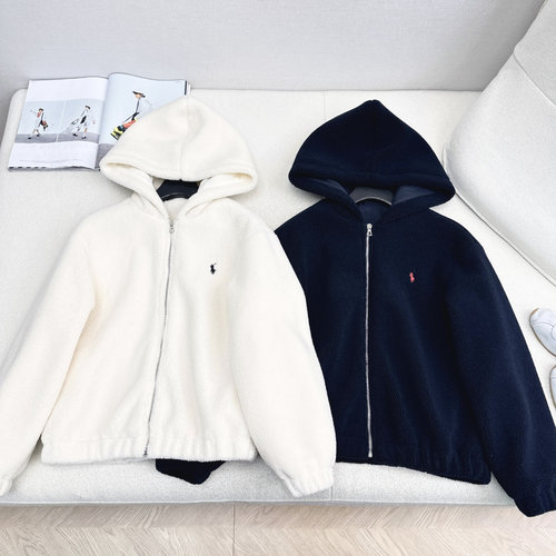 Polo Ralph Lauren Warm Horse Logo Hooded Furry Jacket