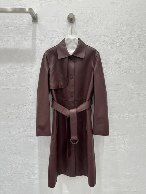 Hermes Exclusive First-Release Exquisite Premium Long Sheepskin Trench Coat