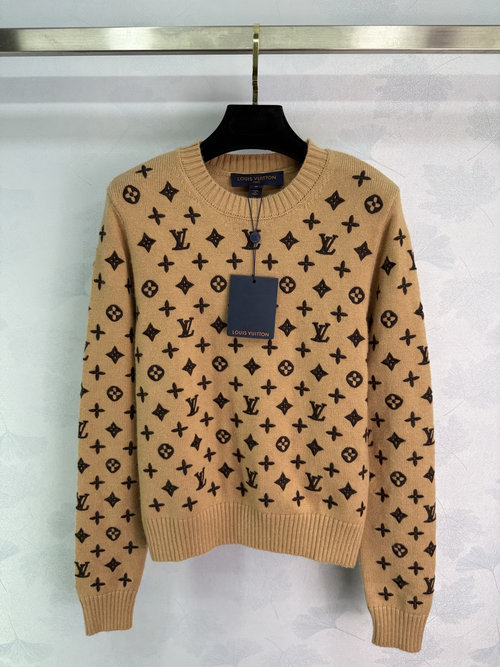 Louis Vuitton Monogram Embroidered Cashmere Sweater - A Luxurious and Timeless Garment