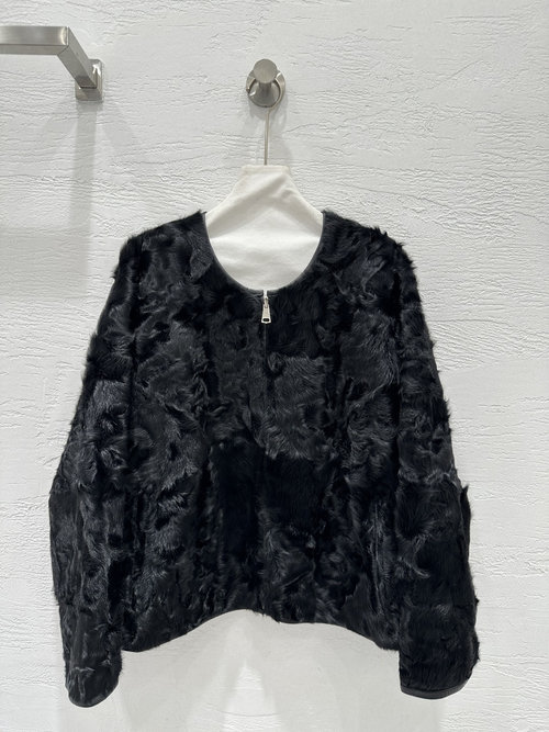 Brunello Cucinelli Luxury Double-Sided Fur Coat, Elegant and Streamlined