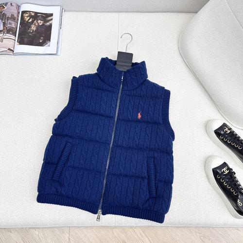 Polo Ralph Lauren Popular Down-filled Knit Vest with Embroidered Logo, Practical and Stylish