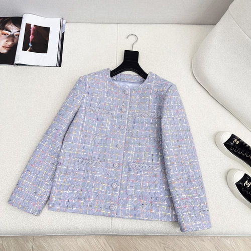 Chanel Long Four - Pocket Tweed Blazer with Noble Air
