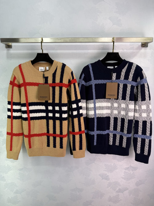 Burberry Classic Checkered Sweater with Two Color Choices