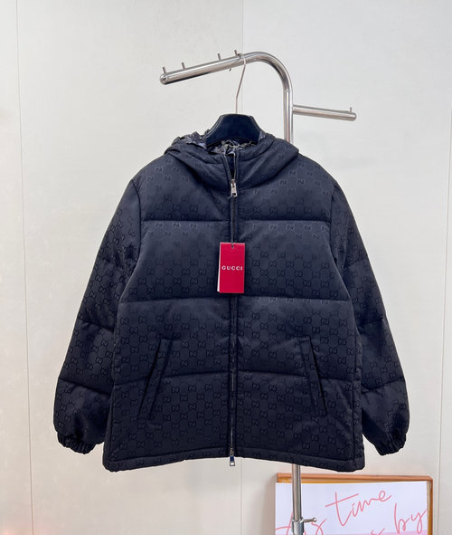 Gucci Exclusive Double-G Jacquard Hooded Down Jacket