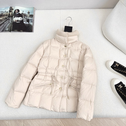 Brunello Cucinelli Stand-Collar Short Down Jacket, Filled with White Goose Down