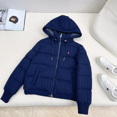 Polo Ralph Lauren Wool Knitted Down Puffer with Embroidered Logo