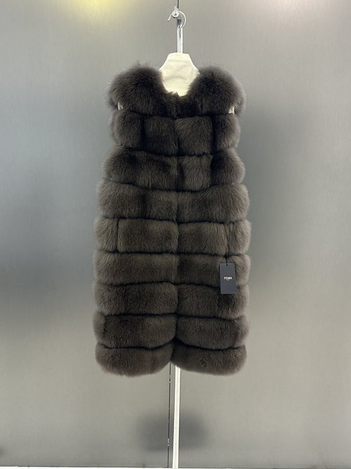 Dior Sophisticated Fox Fur Vest with Sheepskin Splicing