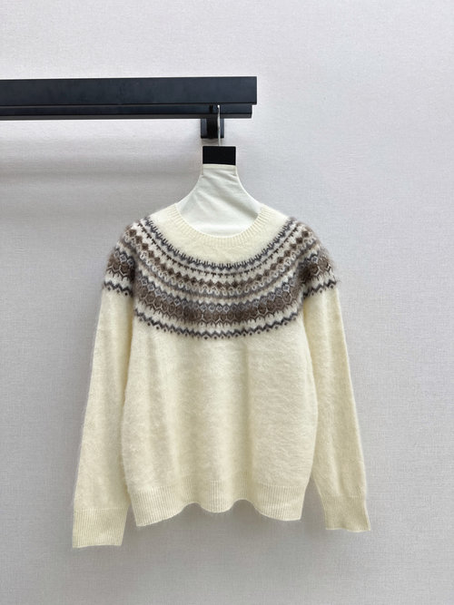 Loro Piana Knitted Sweater with Embroidery, Loose Fit