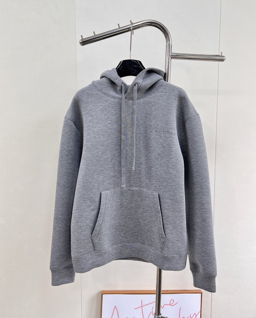 Gucci Customized Cotton Hooded Sweatshirt with Embroidered Logo